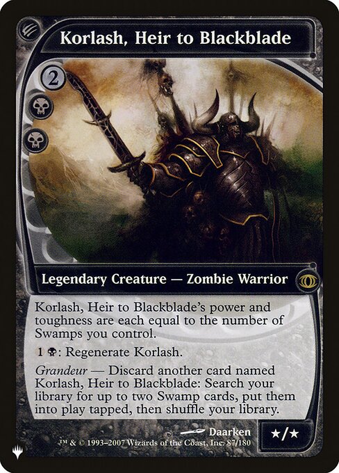 Korlash, Heir to Blackblade FUT-87