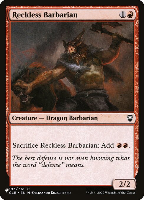 Reckless Barbarian CLB-193