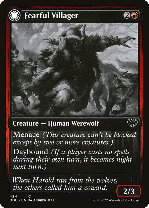 Fearful Villager // Fearsome Werewolf 424