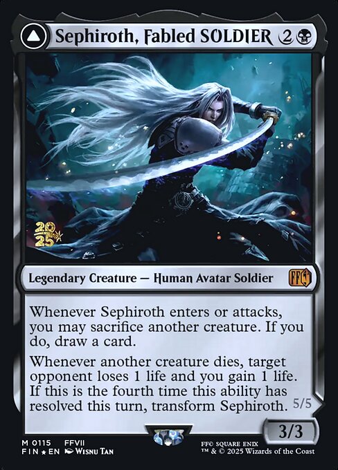 Sephiroth, Fabled SOLDIER // Sephiroth, One-Winged Angel 115s