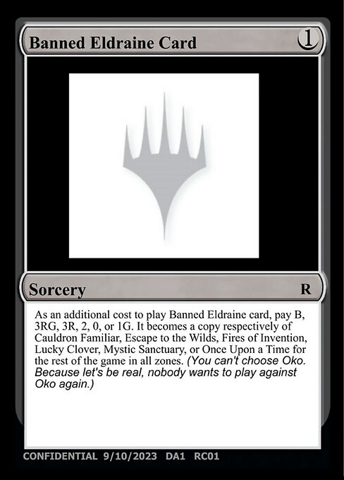 Banned Eldraine Card RC01a