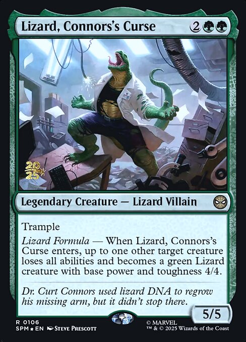 Lizard, Connors's Curse 106s