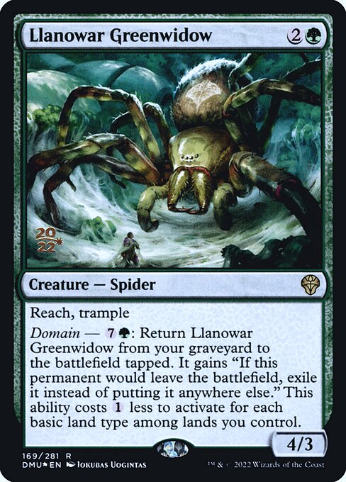 Llanowar Greenwidow 169s