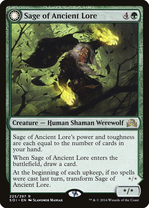 Sage of Ancient Lore // Werewolf of Ancient Hunger 225