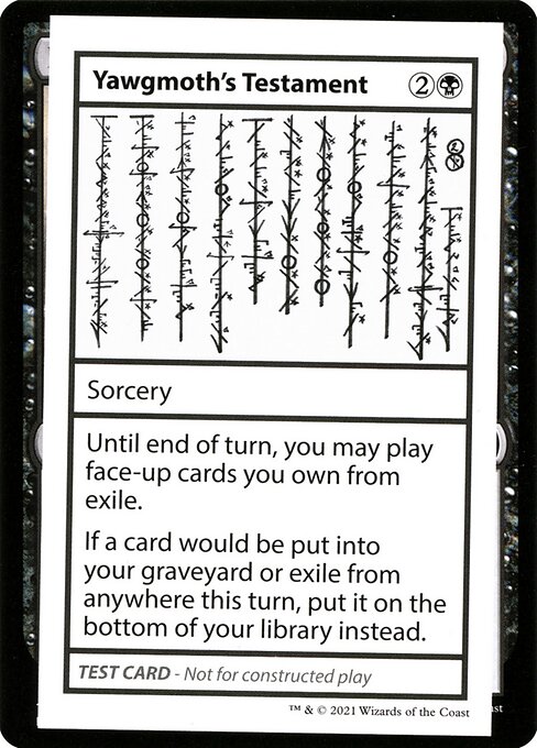Yawgmoth's Testament 52