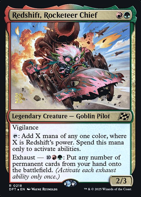 Redshift, Rocketeer Chief 218s