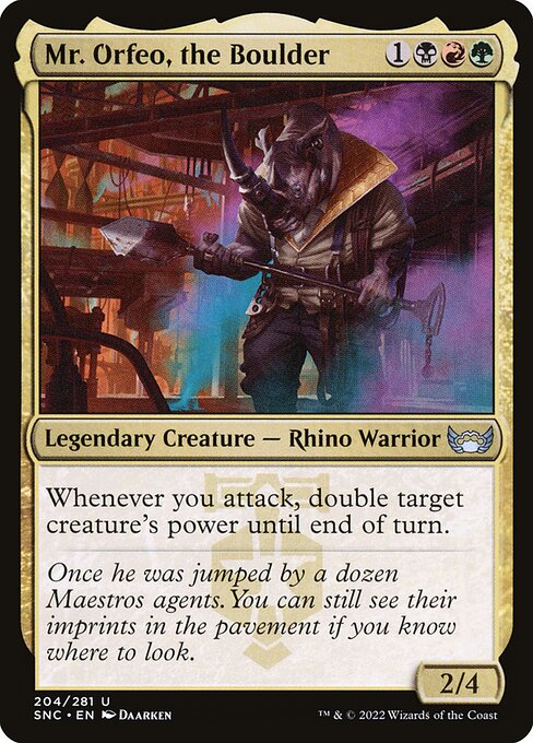 Mr. Orfeo, the Boulder 204