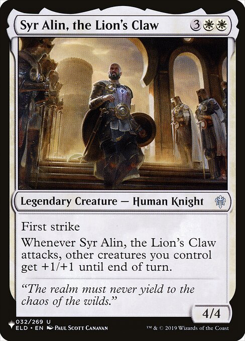 Syr Alin, the Lion's Claw ELD-32