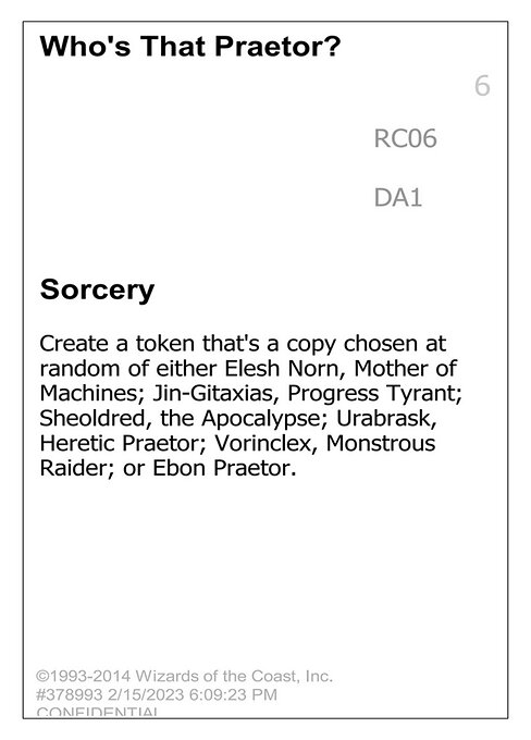 Who's That Praetor? RC06