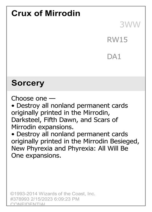 Crux of Mirrodin RW15