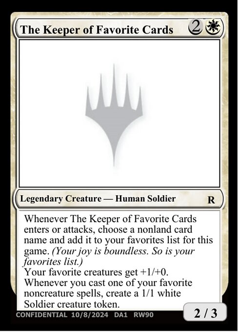 The Keeper of Favorite Cards RW90b