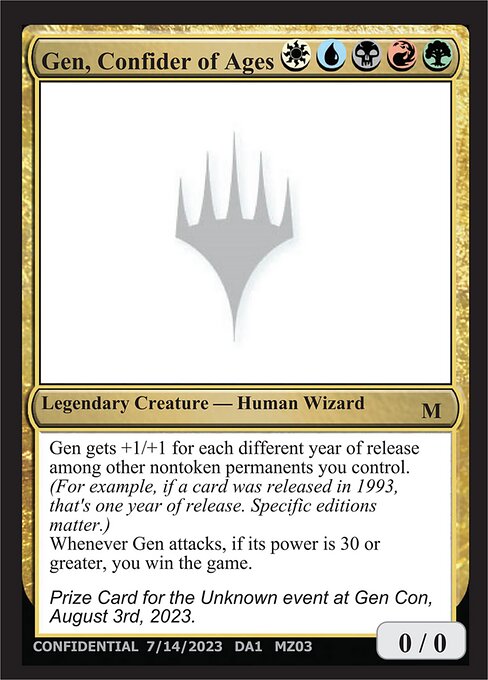 Gen, Confider of Ages MZ03
