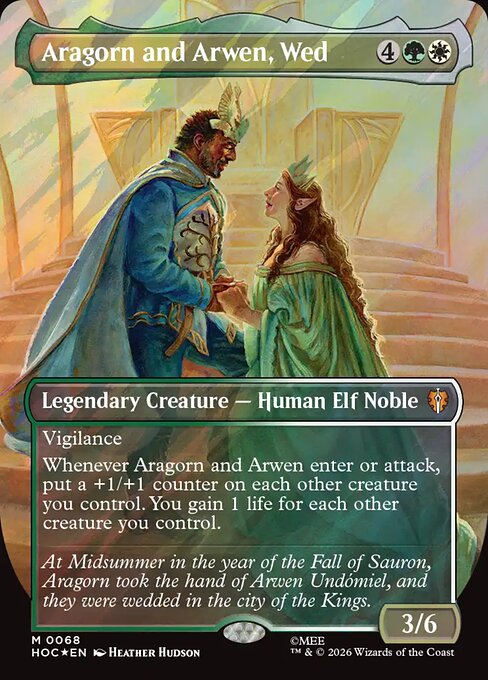 Aragorn and Arwen, Wed 68