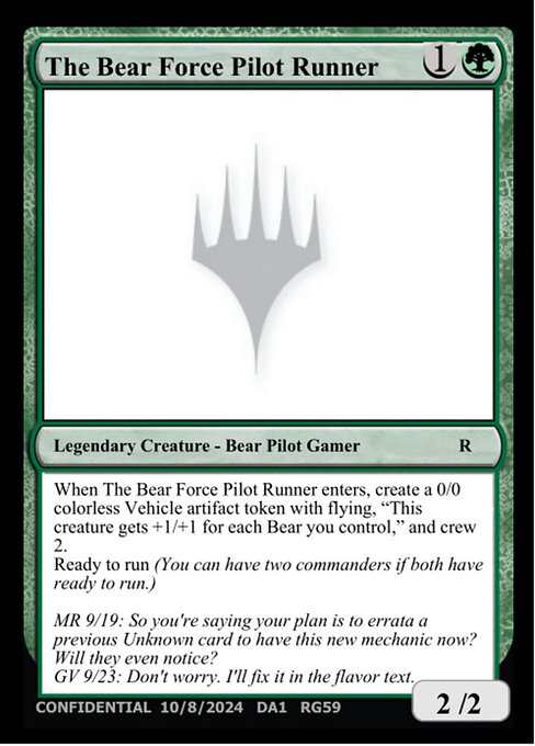 The Bear Force Pilot Runner RG59a
