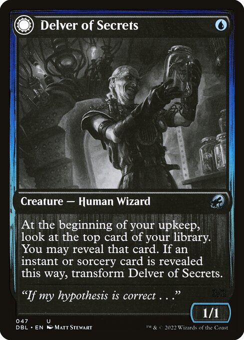 Delver of Secrets // Insectile Aberration 47