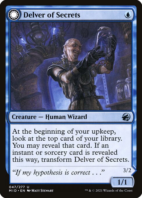 Delver of Secrets // Insectile Aberration 47