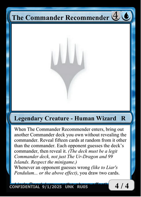 The Commander Recommender RU05d