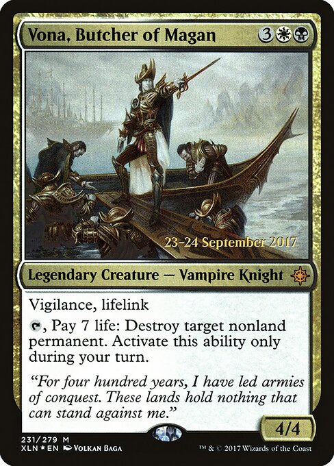 Vona, Butcher of Magan 231s