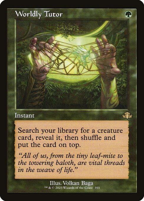 Worldly Tutor 353
