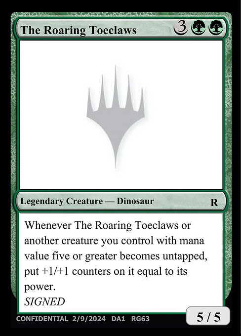 The Roaring Toeclaws RG63