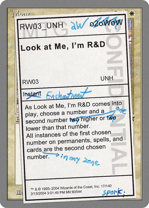 Look at Me, I'm R&D 17