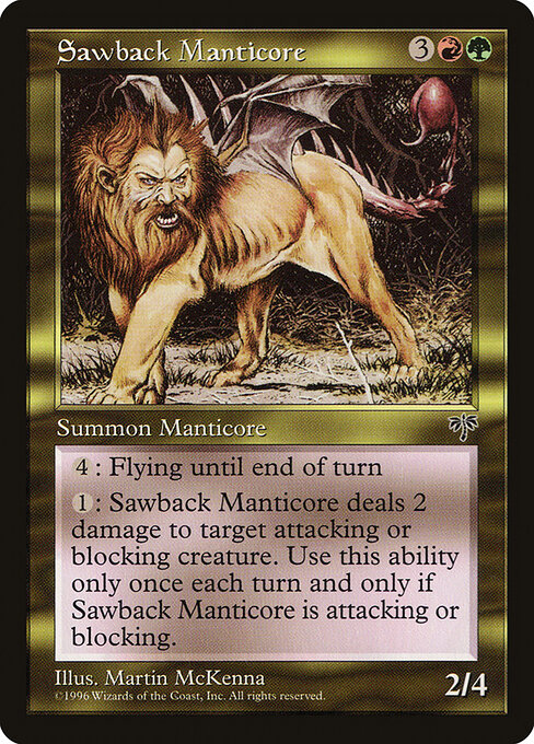 Sawback Manticore 281