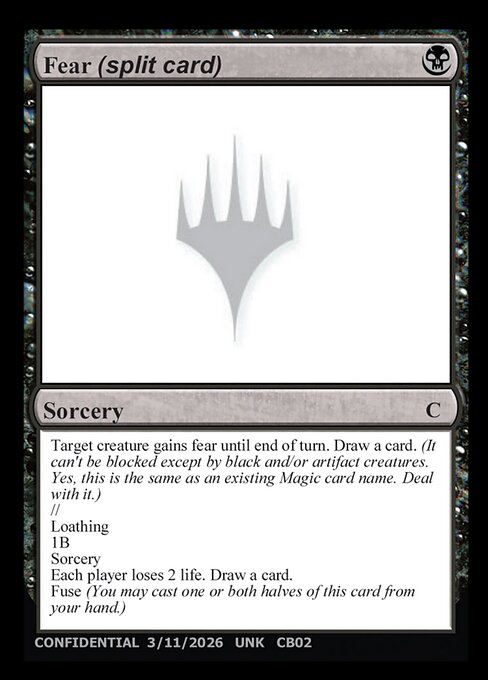 Fear (split card) // Loathing CB02c