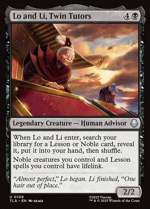 Lo and Li, Twin Tutors 108
