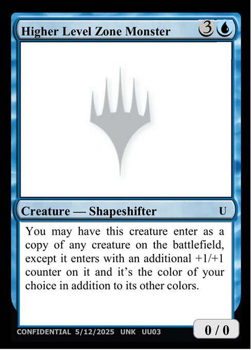 Higher Level Zone Monster UU03d