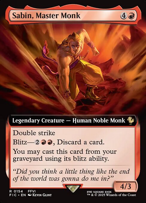 Sabin, Master Monk 154