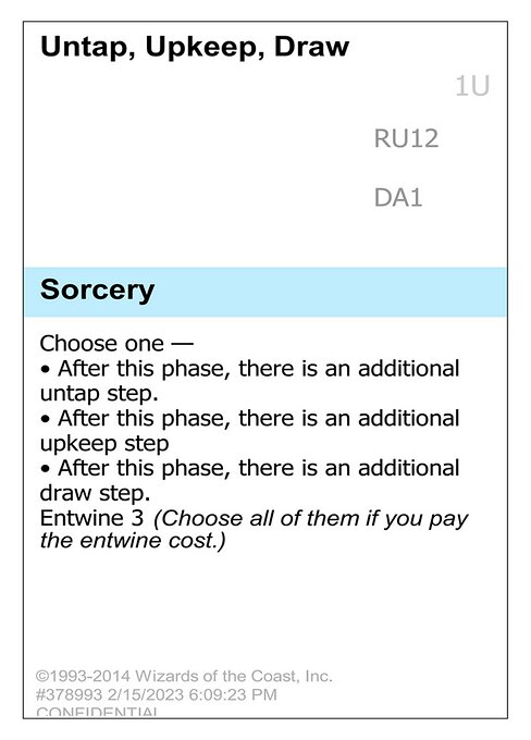 Untap, Upkeep, Draw RU12