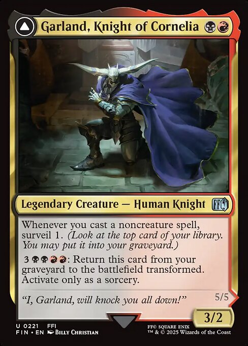Garland, Knight of Cornelia // Chaos, the Endless 221