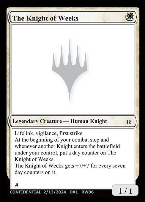 The Knight of Weeks RW06