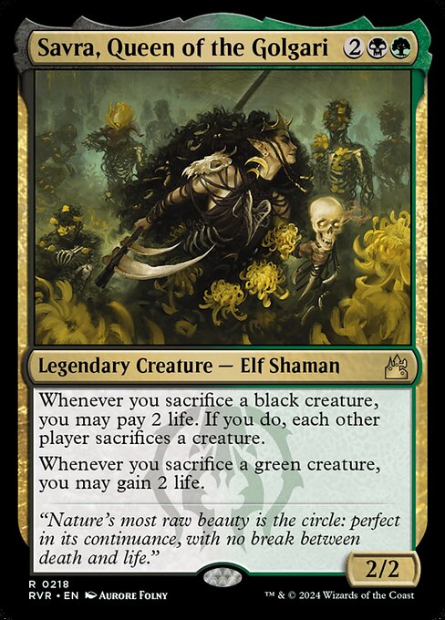 Savra, Queen of the Golgari 218