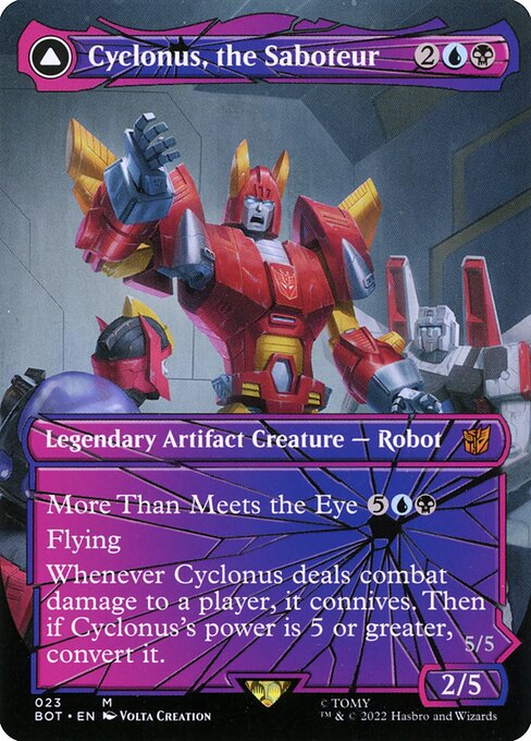 Cyclonus, the Saboteur // Cyclonus, Cybertronian Fighter 23