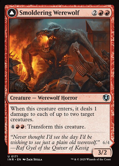 Smoldering Werewolf // Erupting Dreadwolf 171