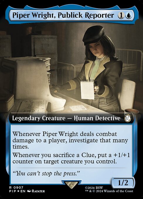Piper Wright, Publick Reporter 907