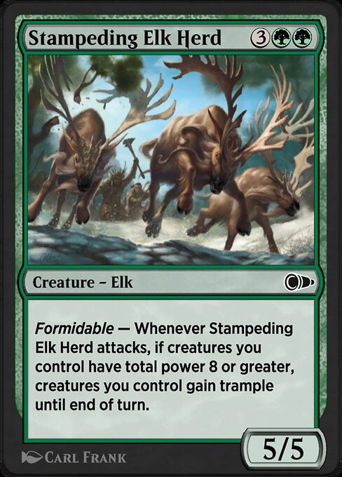 Stampeding Elk Herd 350