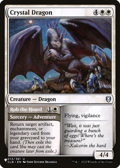 Crystal Dragon // Rob the Hoard CLB-13