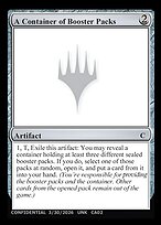A Container of Booster Packs