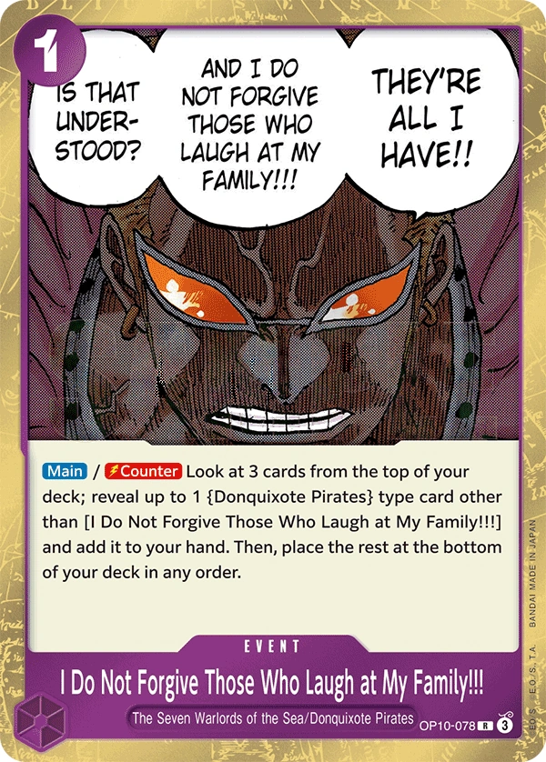 I Do Not Forgive Those Who Laugh at My Family!!!