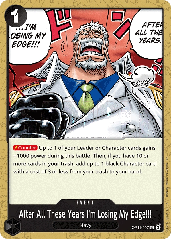 After All These Years I'm Losing My Edge!!!