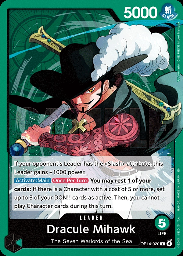 Dracule Mihawk - OP14-020 (Alternate Art)