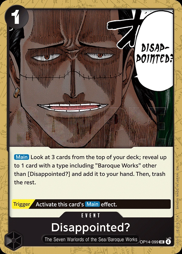 Disappointed?