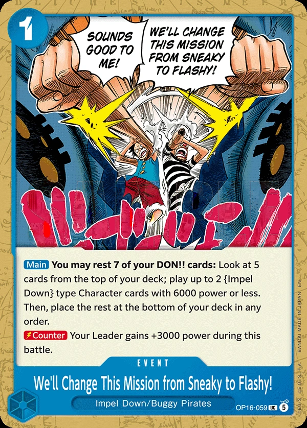 We'll Change This Mission from Sneaky to Flashy!