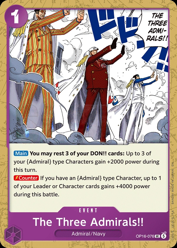 The Three Admirals!!