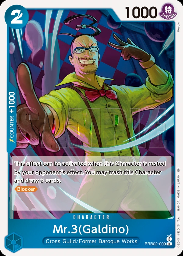 Mr.3(Galdino) - PRB02-009 (Alternate Art)