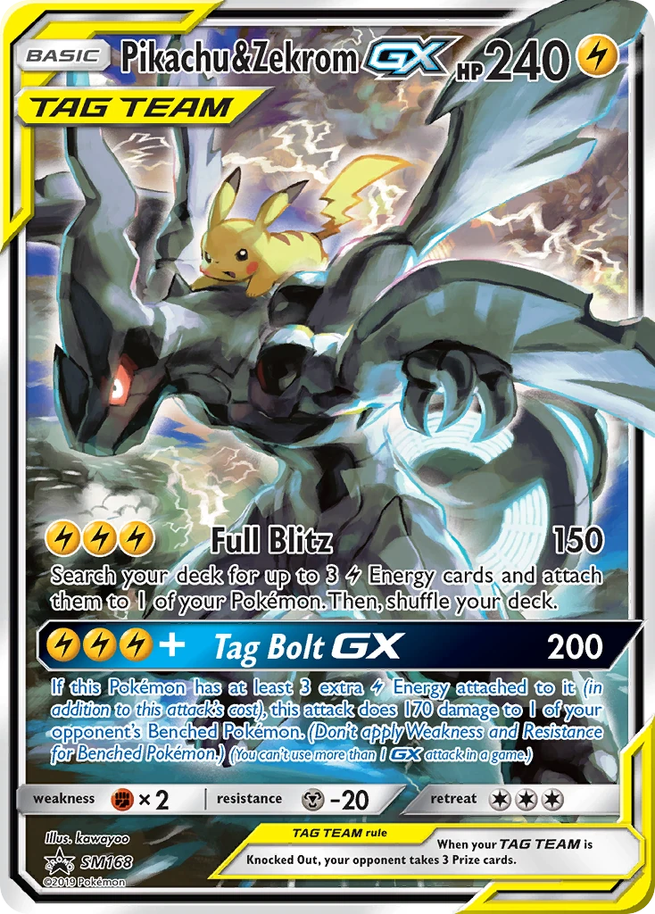 Pikachu & Zekrom GX SM168/248