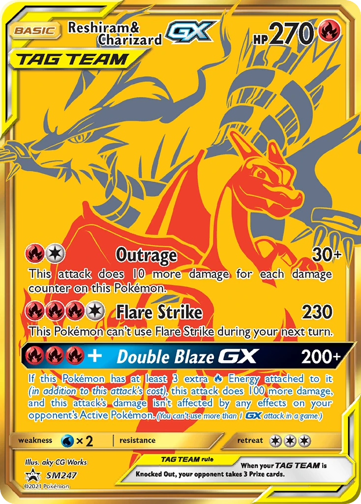 Reshiram & Charizard GX SM247/248