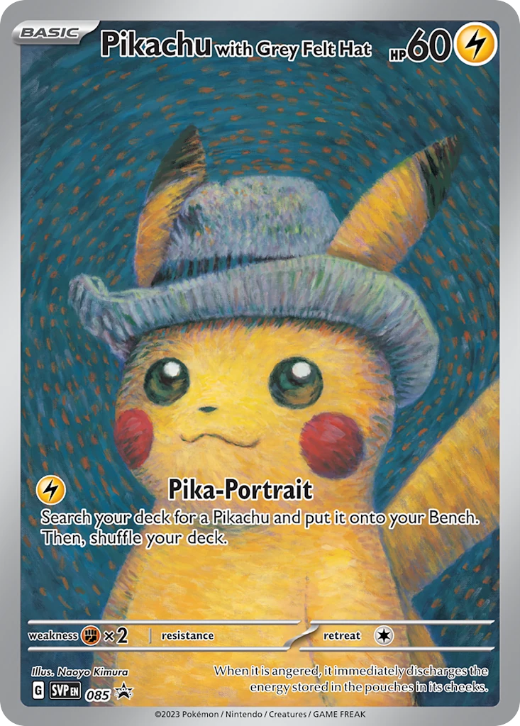 Pikachu with Grey Felt Hat 085/225